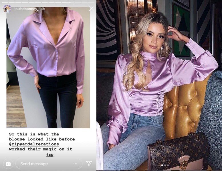 Throwback to a blouse we transformed for Louise Cooney 💛