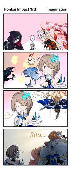 ⭐️⭐️ [Honkai Daily] ⭐️⭐️
Imagination?

Special thanks to our fan artist thqnqbjs (Twitter: @thqnqbjs) for the lovely 4-Koma manga~~

#HonkaiImpact3rd #miHoYo 