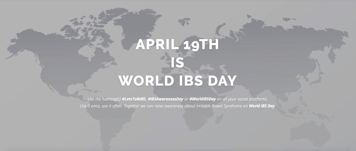 #WorldIBSDay is today April 19th. It's not about a single individual, but about 700M people worldwide who are recognized on this day each year who have #IBS. We acknowledge the great friends around the world that help raise awareness about World IBS Day and #IBS. Thank you. 1/