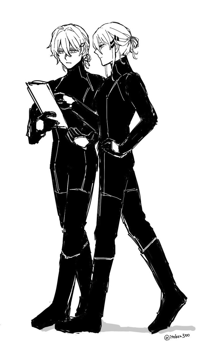 くれ En Twitter 深く考えてはいけないらくがきシリーズ パイロットスーツで作戦の最終確認をするオデュッセウスとサリエリ