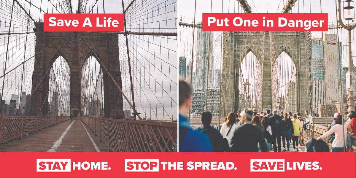 The curve may be flattening but we can’t stop what we’re doing now.

Social distancing saves lives.

Stay Home. Stop the Spread. Save Lives.