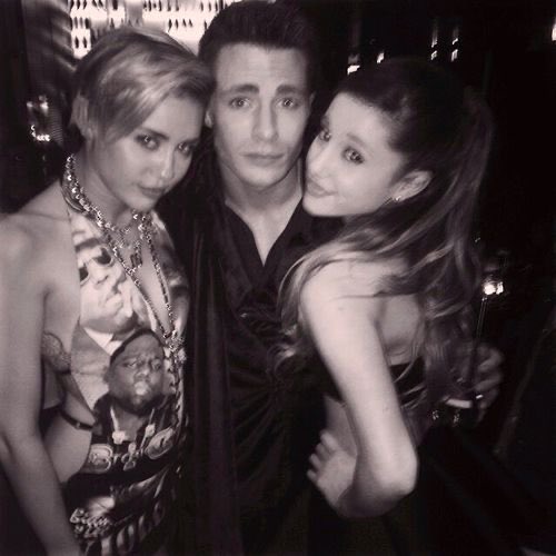 after miley’s interview at the 2013 ema’s, miley and ariana took photos together for the first time later that night.