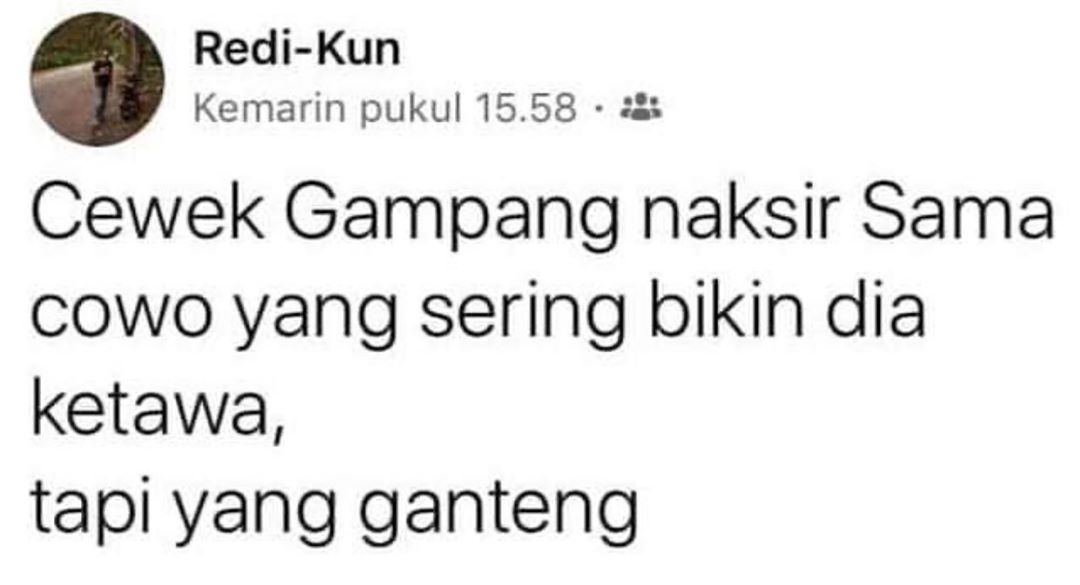 Untung gua ganteng..