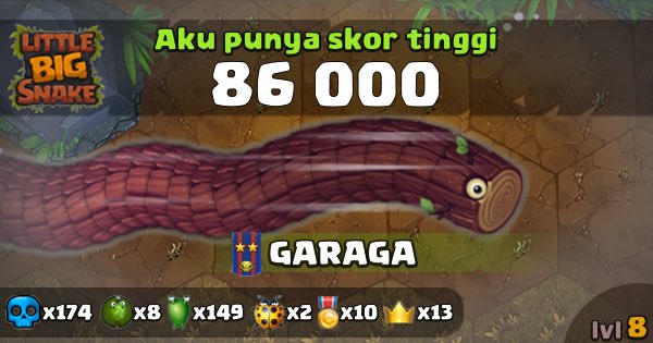 Aku punya skor tinggi 86000 di game Little Big Snake
littlebigsnake.com/join/Z4pzrr9GX…