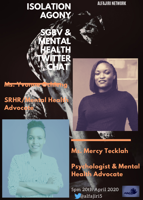 Join <a href="/Alfajiri5/">Alfajiri</a> on Monday 20th April 5pm as we dive into the interlink between mental health and SGBV.
<a href="/CITIESRISE/">citiesRISE</a> <a href="/NZUMARIAFRICA/">NZUMARI AFRICA</a> <a href="/MENTALHEALTHIRL/">Mental Health IRL</a> <a href="/MENTAL30/">serena prince</a>