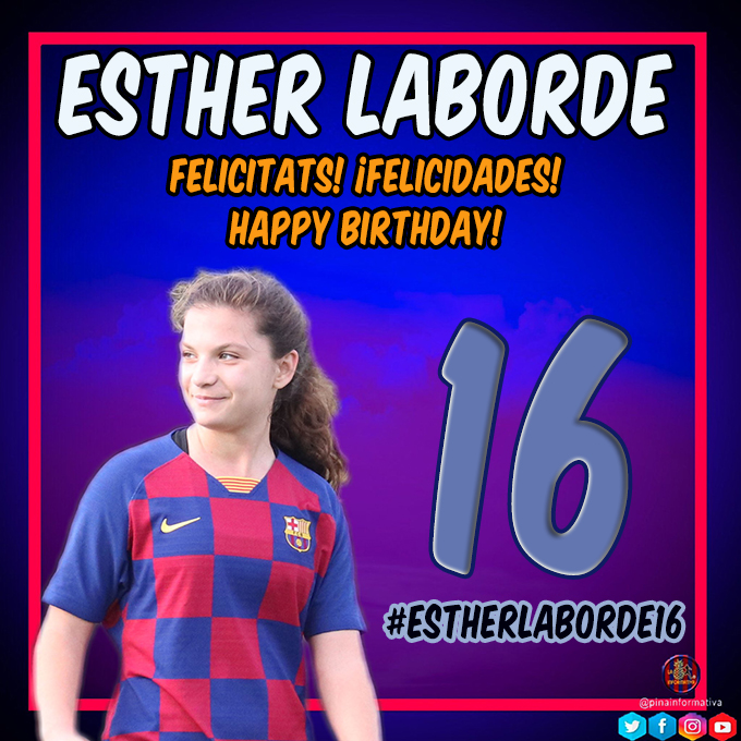 🎉 Avui és l’aniversari de l' <a href="/estherlc_04/">Esther Laborde Cabanillas</a> . Des de la Piña Informativa desitgem que passis un dia genial, Esther! 😘

🎉 Hoy es el cumpleaños de <a href="/estherlc_04/">Esther Laborde Cabanillas</a> . Desde la Piña deseamos que pases un día genial, Esther! 😘

#EstherLaborde16 #FelicitatsEsther  #FelicidadesEsther