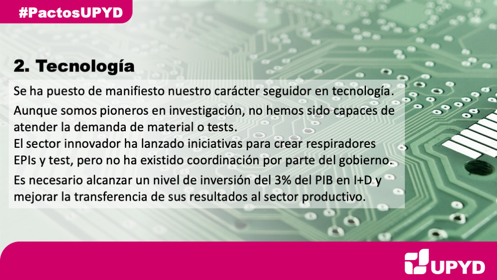 ⚙️Siendo pioneros en investigación, no hemos atendido la demanda de material y tests #COVIDー19 por falta de recursos y mala gestión del gobierno

✅UPYD apuesta por alcanzar una inversión del 3% en I+D y mejorar la transferencia de sus resultados al sector productivo
#PactosUPYD