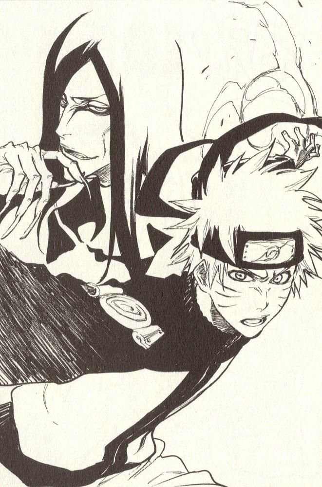 Naruto Uzumaki et Orochimaru (Naruto) dessiné par TiteKubo (Bleach, BurnTheWitch...)