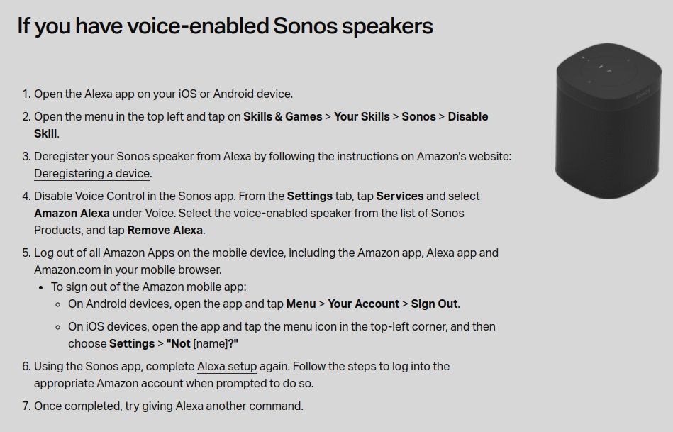 sonos alexa troubleshooting
