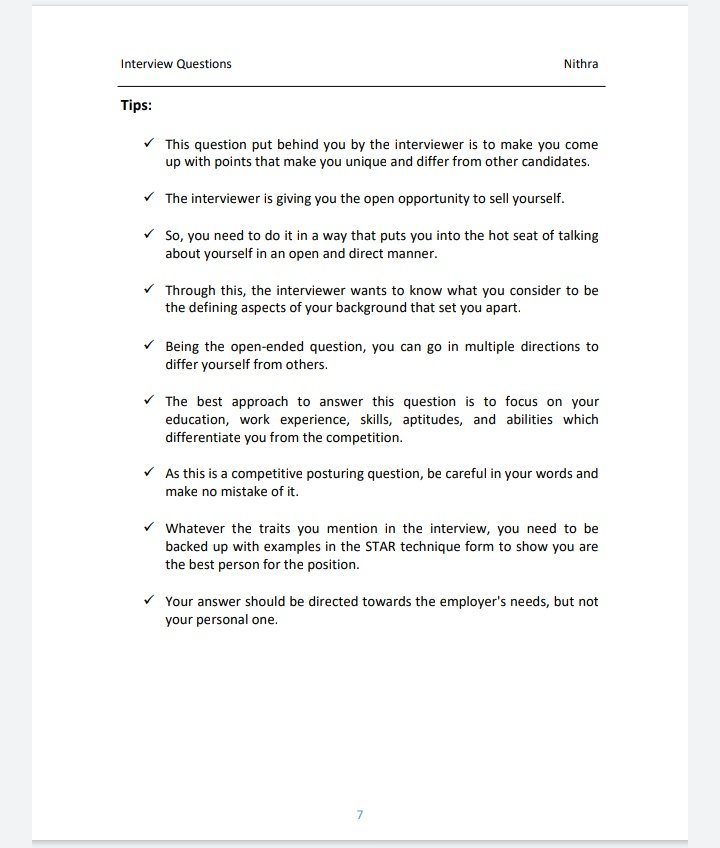 Question 14. Do you have any questions? Yes.# How much time do I have?# Do you see my skills contributing to this company?# Do you think I'm qualified for this job?# How soon could I start?*This Could Help You One Day. I wish you all the best this year. 