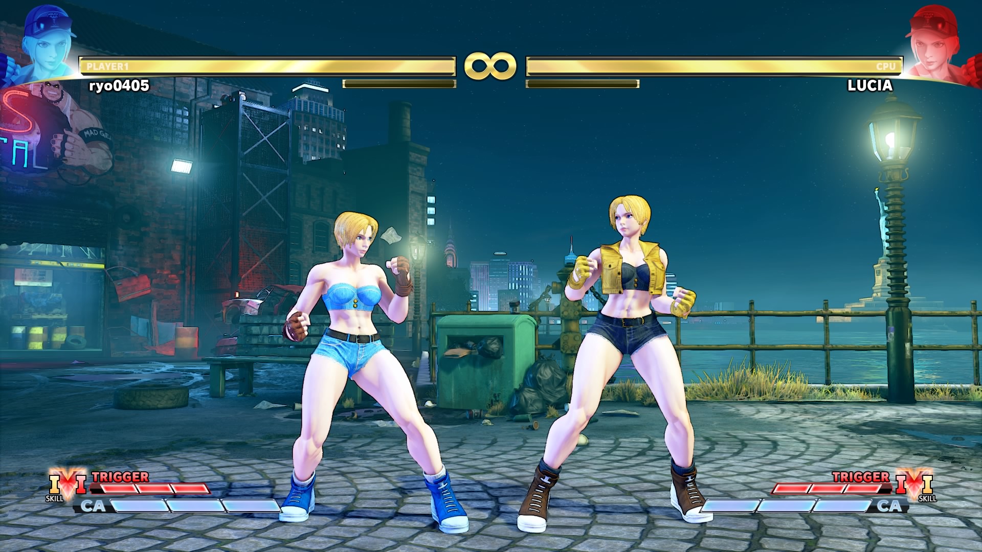りょう Street Fighter Pa Twitter Itsdaniplays ノスタルジックコスチュームを選択して 方向キーの上と弱キック 弱パンチ 中パンチ 強パンチを押したままにすると ルシアはジャケットを脱ぎます Twitter
