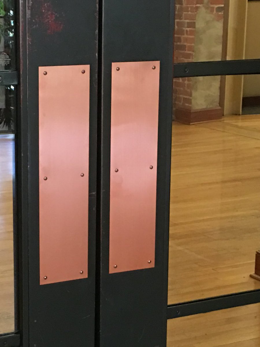 It’s time that major brands embrace #antimicrobial #technology to improve #employeeexperience and #guest #experience.   We have been producing antimicrobial touch surfaces for 10 years.  They are #inexpensive and easy to install.  Bacteria killing #purecopper looking #beautiful