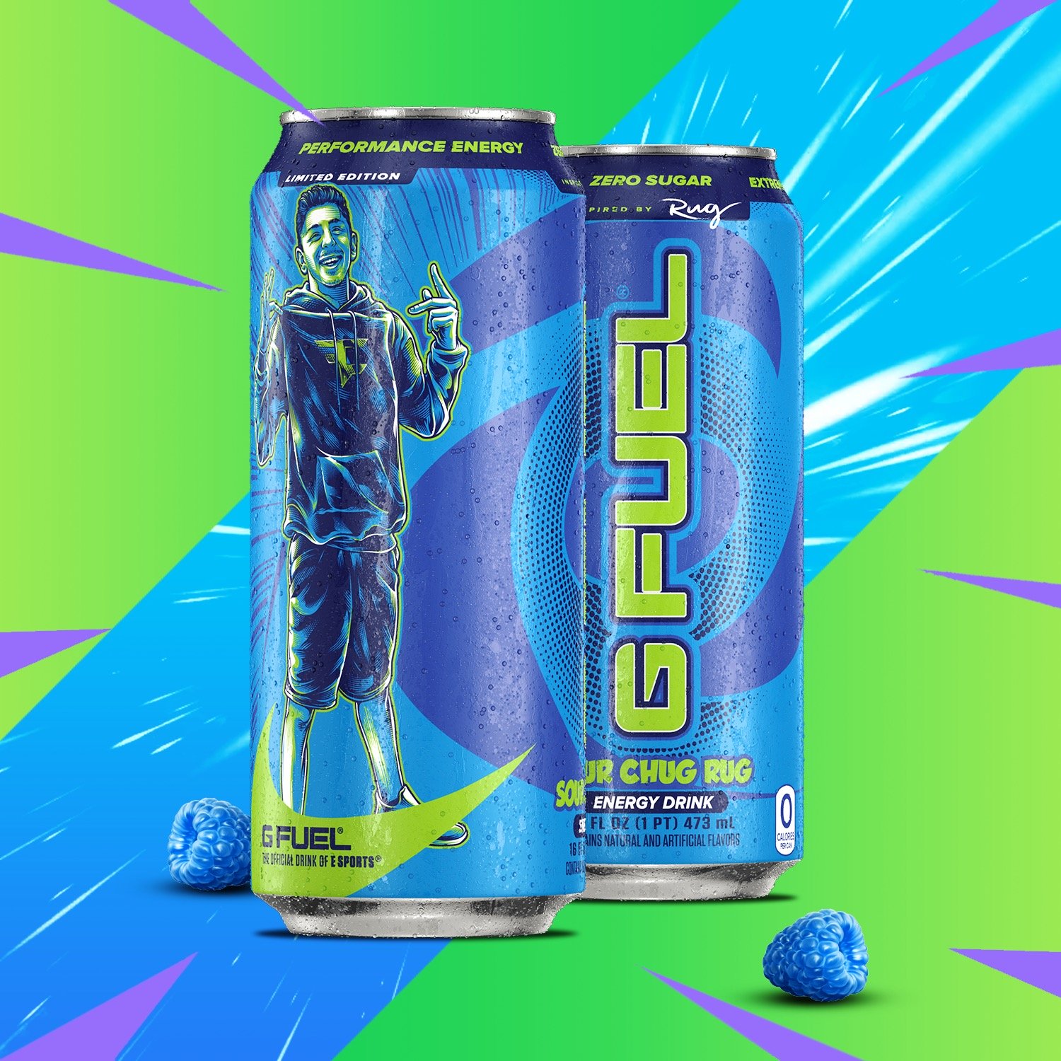 G FUEL® on Twitter "ICYMI Our FaZeRugInspired “SOUR BLUE CHUG RUG” GFUELCAN’s are now