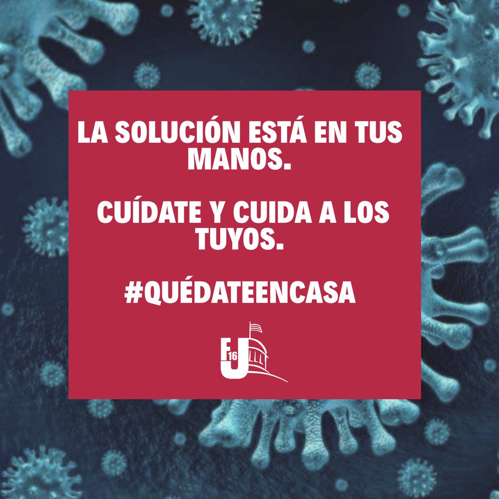 fraccionAN16J's tweet photo. #19Abr En un país sin recursos lo único que nos puede salvar de la pandemia es nuestra propia concientización. #QuédateEnCasa y evita la propagación. https://t.co/dF8hyL0Mwh