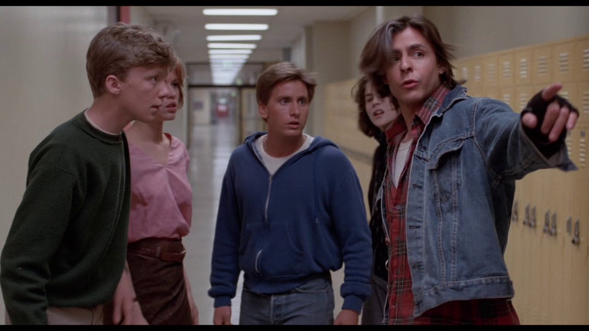  #TheBreakfastClub (1985) this is a fun and witty film about teen angst and i honestly enjoyed it alot, it's truly a classic. It really smart and really enjoyable, the performances are great and the 5 central cast is fun to watch. The message is interesting and it tells it well.