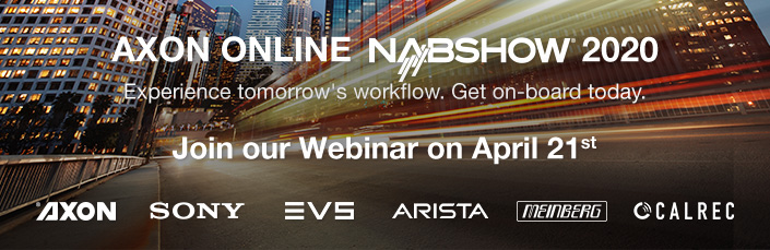 Join our webinar on April 21st! We demonstrate a complete IP worfklow with latest products from Axon, EVS, Sony, Arista Networks, Meinberg and Calrec Audio. Sign up for the 9am CET session here bit.ly/2VwAuFw Sign up for the 5pm CET session here bit.ly/2VgRDUR