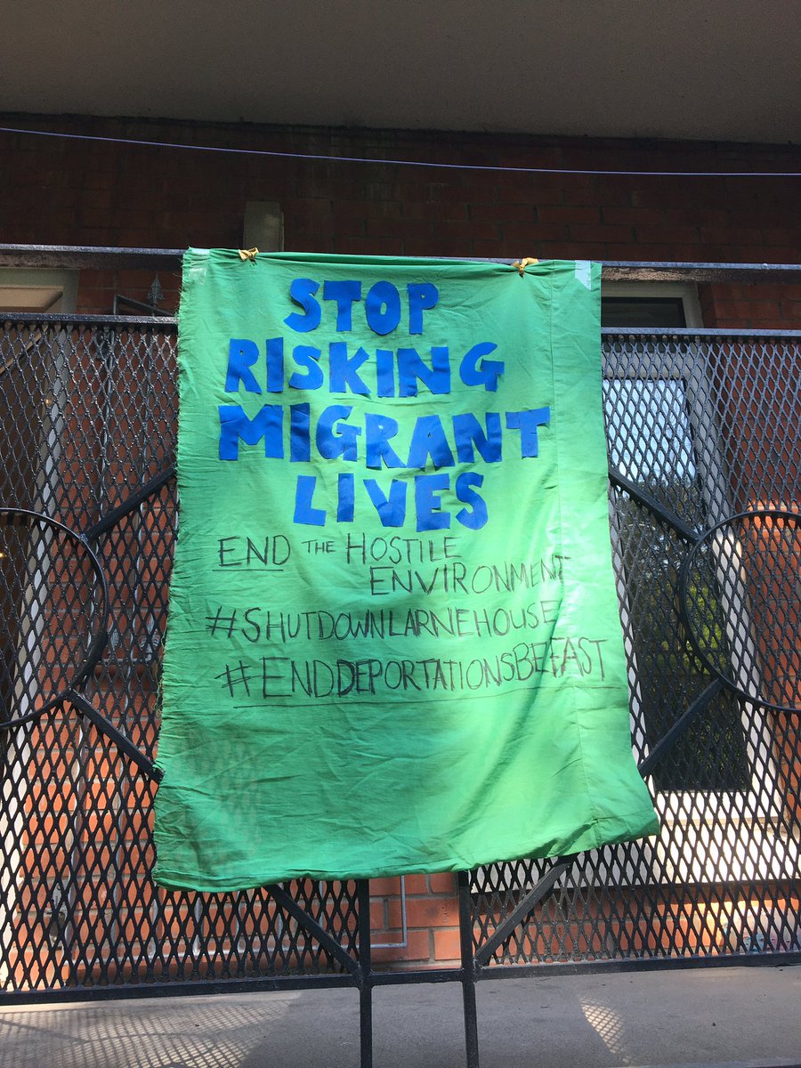 LouMcWho's tweet photo. #nooneissafeuntileveryoneissafe #endthehostileenvironment #papersforall #leavenoonebehind #shutdownlarnehouse #enddeportationsbelfast  @pandemicdemands @BelfastEnd https://t.co/mNcy2xw4Ln