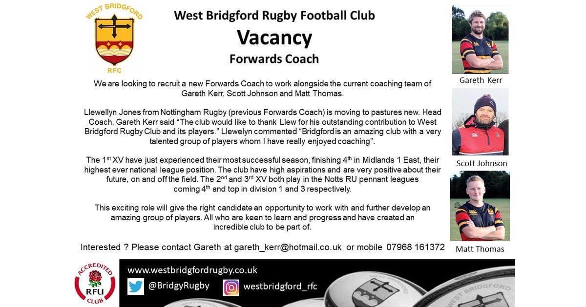 GarethKerr's tweet image. Looking for a new forwards coach to continue on our amazing @BridgyRugby journey. Best group of people you could wish to work for. #EveryBodyLoveEverybody