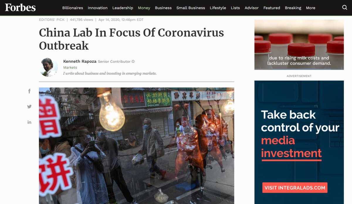 samirsinh189's tweet photo. French biologist Dr. #LucMontagnier calls reports about #Coronavirus originating in the so-called wet market in China as "a beautiful legend". Interestingly, he has based his claim that the virus is developed in a #WuhanLab on proofs which were also found by US, UK experts. https://t.co/lgDpdQtA2s