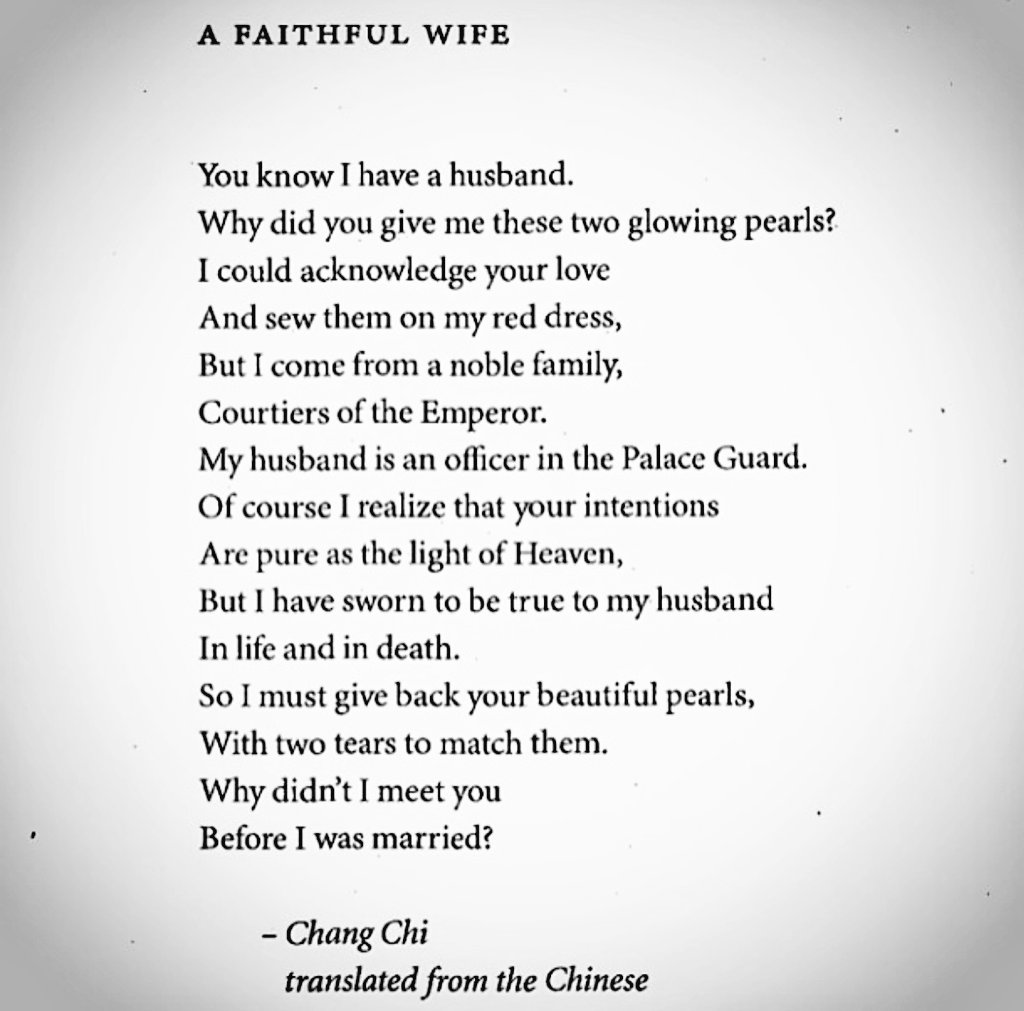 A Faithful Wife by Chuang Chi [Translated by Kenneth Rexroth]