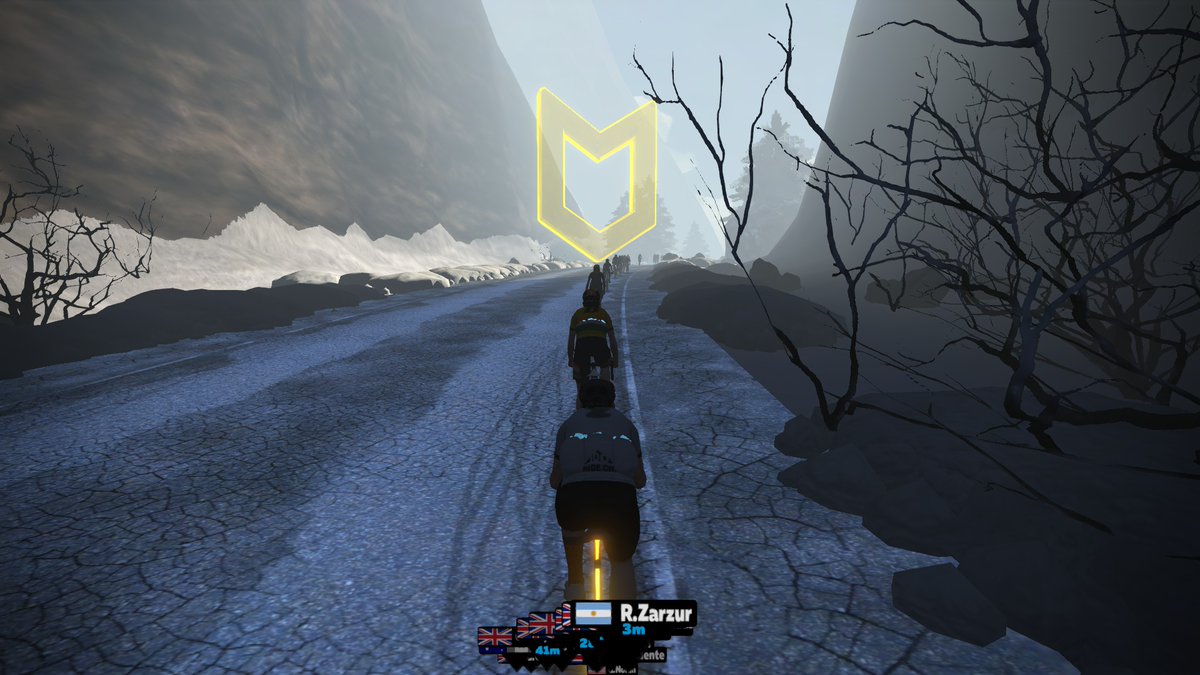 HSS_on_Zwift's tweet photo. What a ride! U16's rode on distance rather than time, to complete the entire 3 Sisters challenge. 15 finisher's on the epic climb (+ radio tower bonus) - and 12 finishers on the Volcano. Total ride time 1h 45m #3000ft @cyclingrascals @LDYouthJuniors @VCLondres @SotoniaCC @TwickCC https://t.co/k2tKDuP2Hk