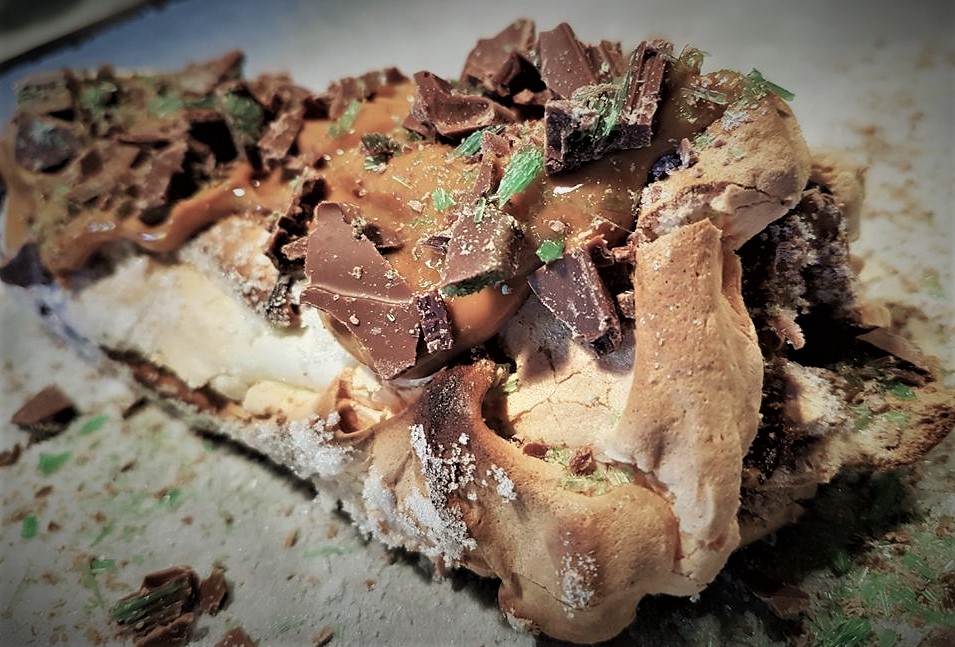 Peppermint Crisp Meringue Roulade...
