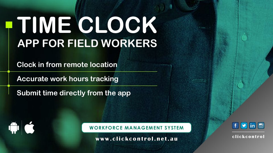 clickcontrol_au's tweet image. Interact with your field force over clouds
Connect your office employees with field workers to assign tasks, perform them successfully, control the process and keep a critical eye.
#ClickControl #TimeClock #FieldWorkers #Fieldforce #FieldTechnician #FieldService #RemoteTeam
