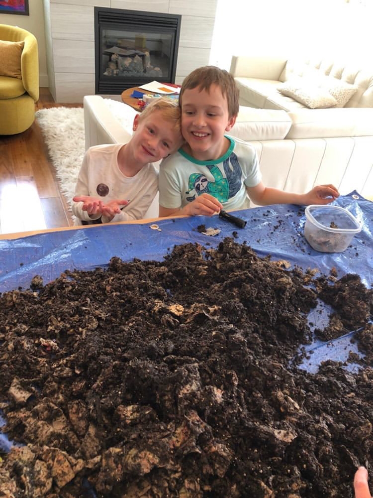 We love to hear how our community members work garden fun into their lives! Here, Eli (10) and Wyatt (7) Brink sort worms from the vermicomposter (i.e., worm composting bin) they built in a Wasatch Community Gardens workshop. Nice work, Eli and Wyatt!