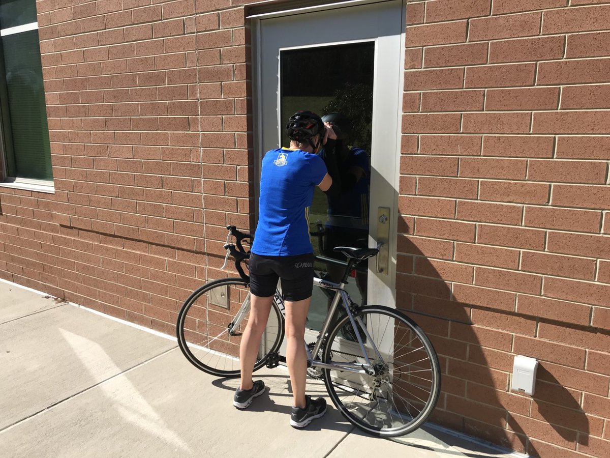 GreenLevelHigh's tweet image. This is how much we miss GLHS!  Ms. Stanton misses her classroom, students and colleagues so much she rode her bike from Holly Springs to just peak in her room!  @G_L_ATHLETICS @G_L_PTSA @gatorseye @fine_level @GreenLevelBand @StantonRobin @CaryElem