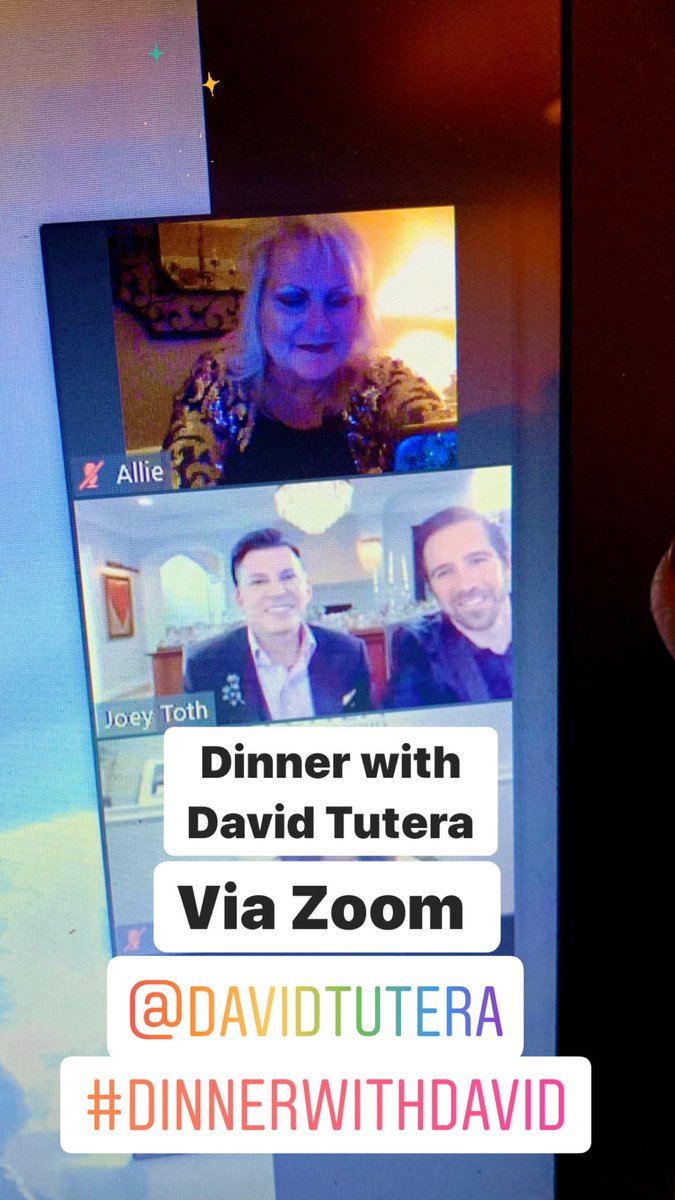 WeddingsbyAllie's tweet photo. Thank you @DavidTutera for having a special Zoom dinner with all of us last night!
Loved it! ♥️ #DavidTutera #dinnerwithdavid #dinnerwithdt #celebrateathome #weddingsbyallie https://t.co/JeW2qc6TnE