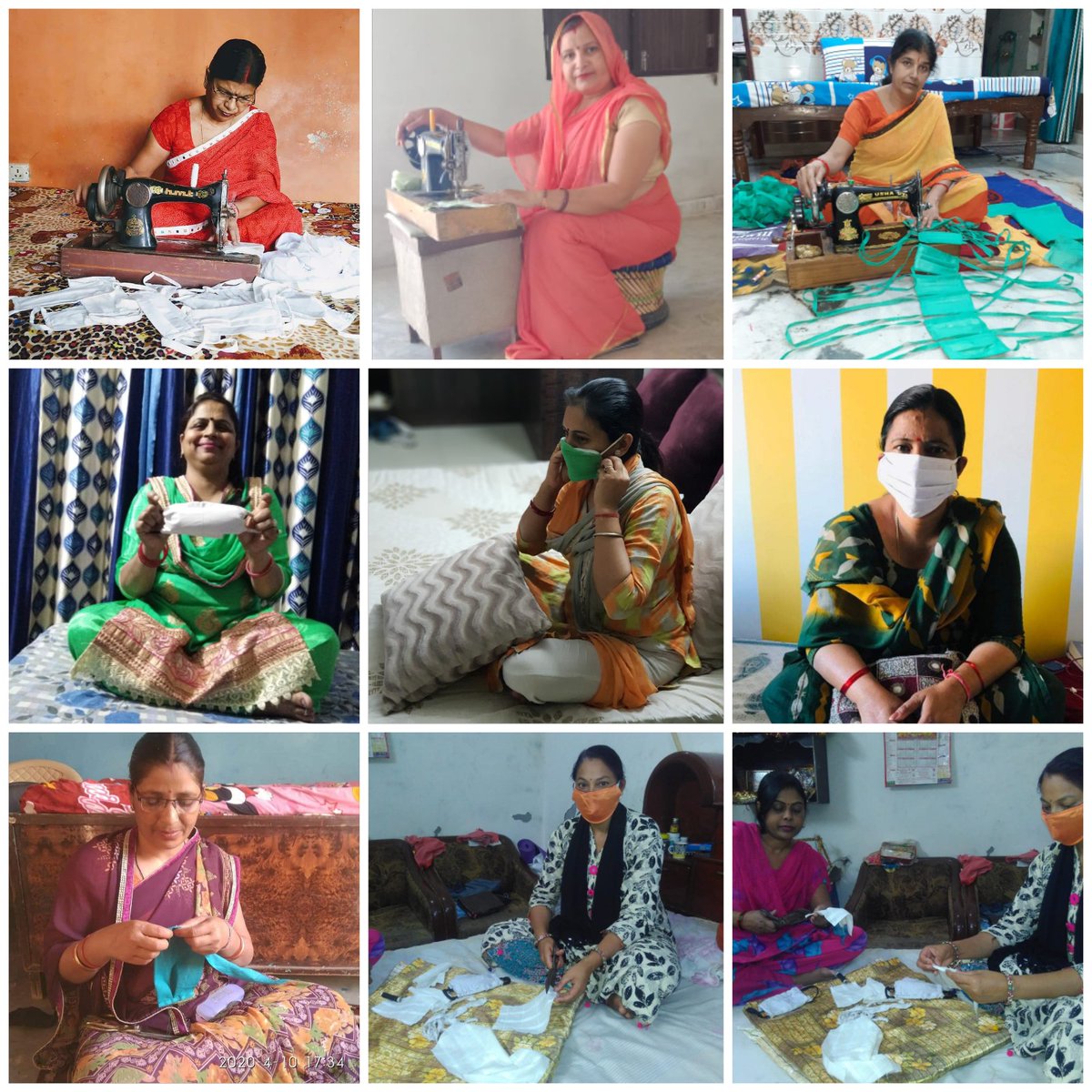 DrKomudi's tweet photo. भाजपा के राष्ट्रीय अध्यक्ष माननीय श्री जेपी नड्डा जी एवं भाजपा महिला मोर्चा की राष्ट्रीय अध्यक्षा श्रीमती विजया राहटकर जी ताई के निर्देशों अनुसार गाजियाबाद जनपद महिला मोर्चा की बहने एवं भाजपा की महिला पदाधिकारी बहनों के सहयोग से निरंतर #face_cover का निर्माण हो रहा है। https://t.co/qgGuUBfwRV