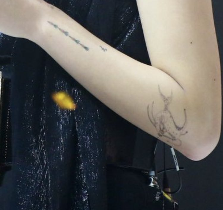 The self designed Fish tattoo by Chaeyoung 