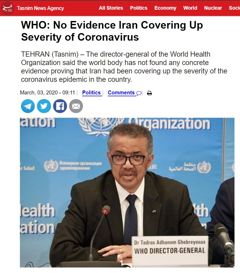 LONG THREAD1)The  @WHO & its Director-General  @DrTedros are under criticism for aiding China in keeping a lid on the  #coronavirus outbreak & not sharing vital, life-saving info with the world.WHO & Tedros have a very similar approach when it comes to the regime in  #Iran.
