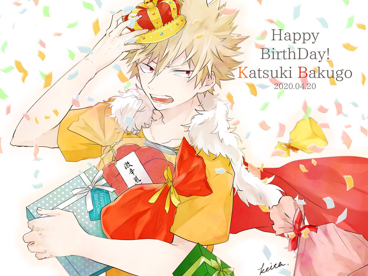 ヒロアカ お誕生日おめでとう No 1ヒーロー目指して駆け抜けてください 爆豪 啓太 原稿中のイラスト