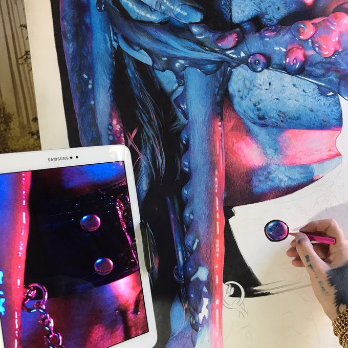 I&rsquo;m in the studio today!! Check out https://t.co/xKlhvEmNeD to see what I&rsquo;m up to!! #art #artist #realism<a href="/tag/art"class="tags"><span>#art</span></a><a href="/tag/artist"class="tags"><span>#artist</span></a><a href="/tag/realism"class="tags"><span>#realism</span></a><a href="/tag/macabre"class="tags"><span>#macabre</span></a>