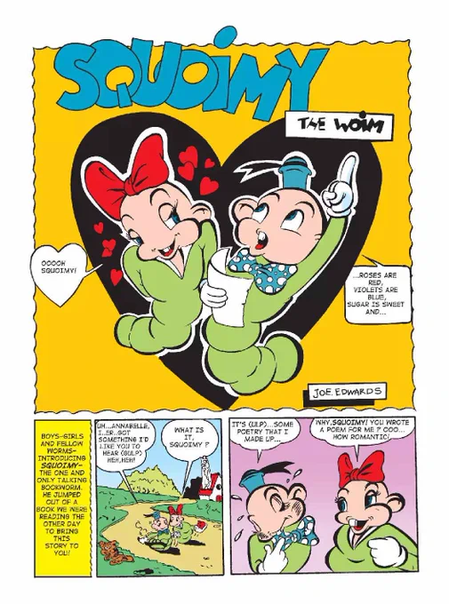 speaking of worms i've been reading 40s archie comics (when they just started archie... not my fav archie era but it's still interesting LOL) and had other comics in the same books, and some of them looked extremely cursed like squoimy the woim 
