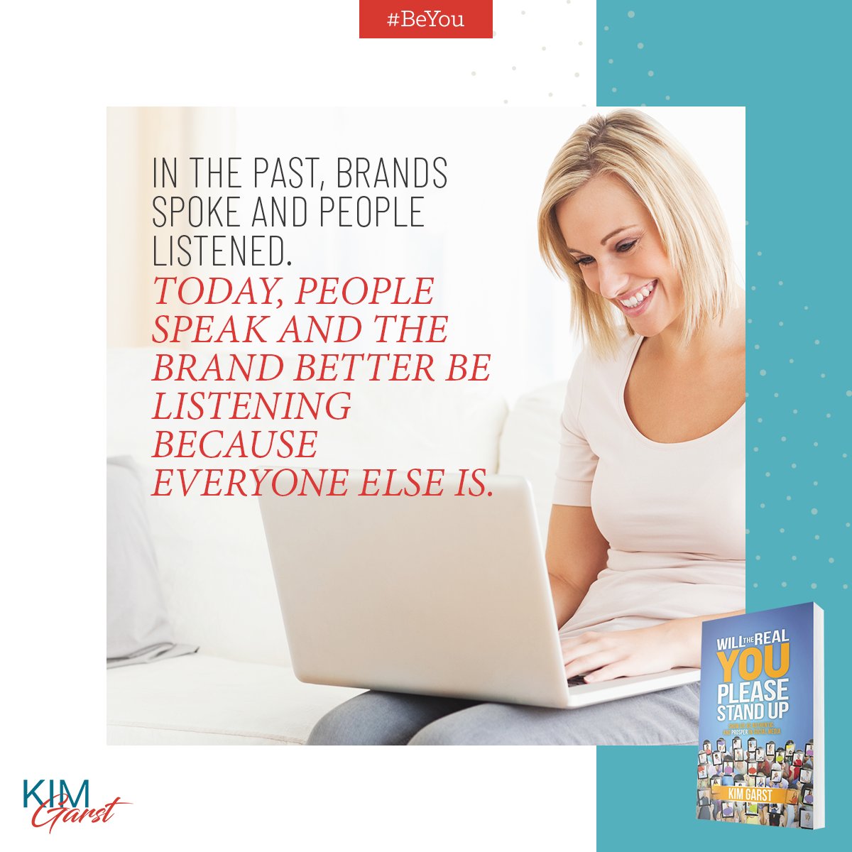 kimgarst's tweet photo. You better be listening on #socialmedia...everyone else is!  #BeYou https://t.co/2FcdcnWwz4 https://t.co/34ZYGIoXOB
