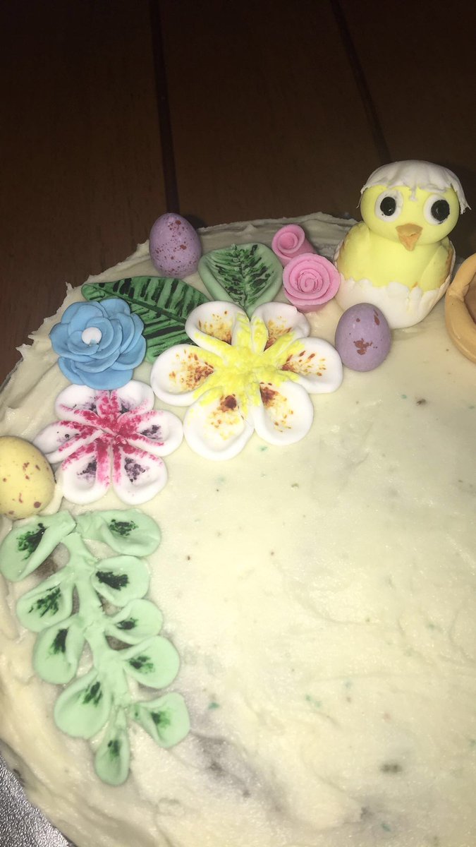 Amandakellyak's tweet photo. Sarah McLaughlin 1st Year- Easter Cake @ATHE_HomeEc @StColumbasStran #homeeconomics #Homeecathome https://t.co/Mt5rY4rdrr