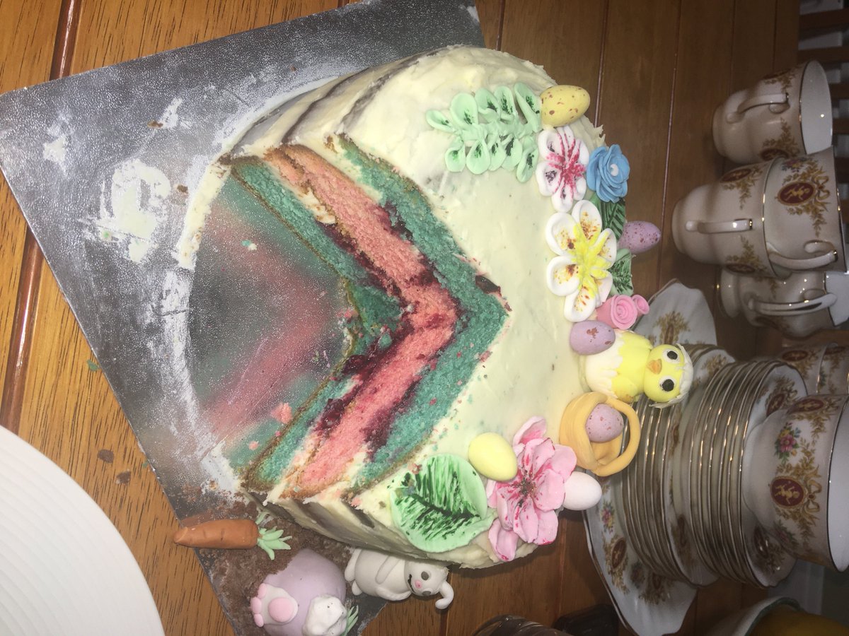 Amandakellyak's tweet photo. Sarah McLaughlin 1st Year- Easter Cake @ATHE_HomeEc @StColumbasStran #homeeconomics #Homeecathome https://t.co/Mt5rY4rdrr