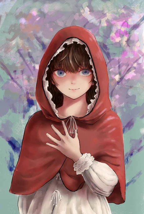 赤ずきん描きました 
