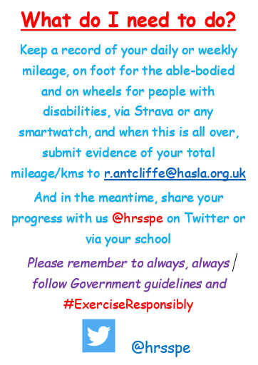 CdaleActiveEd's tweet photo. ARE YOU READY???
Here comes #LockdownHowFar, a new challenge from @hrsspe.
Lace up your trainers, #OnYourAppsGetSetGo! and #ExerciseResponsibly. Details below & from your @hrsspe school.
#StayActiveSussex @YourSchoolGames @YouthSportTrust @Sport_England #StayActiveHastings https://t.co/K40z2VLDNp