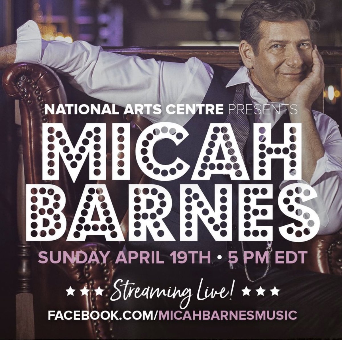 Micah Barnes is streaming live on Facebook this afternoon at 5pm as part of <a href="/CanadasNAC/">National Arts Centre</a>’s #CanadaPerforms series. Tune in! We will share over on our FB page.