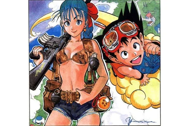 Bulma et SonGoku (DRAGONBALL) dessiné par Yusuke Murata (Eyeshield21 ,OnePunchMan...)