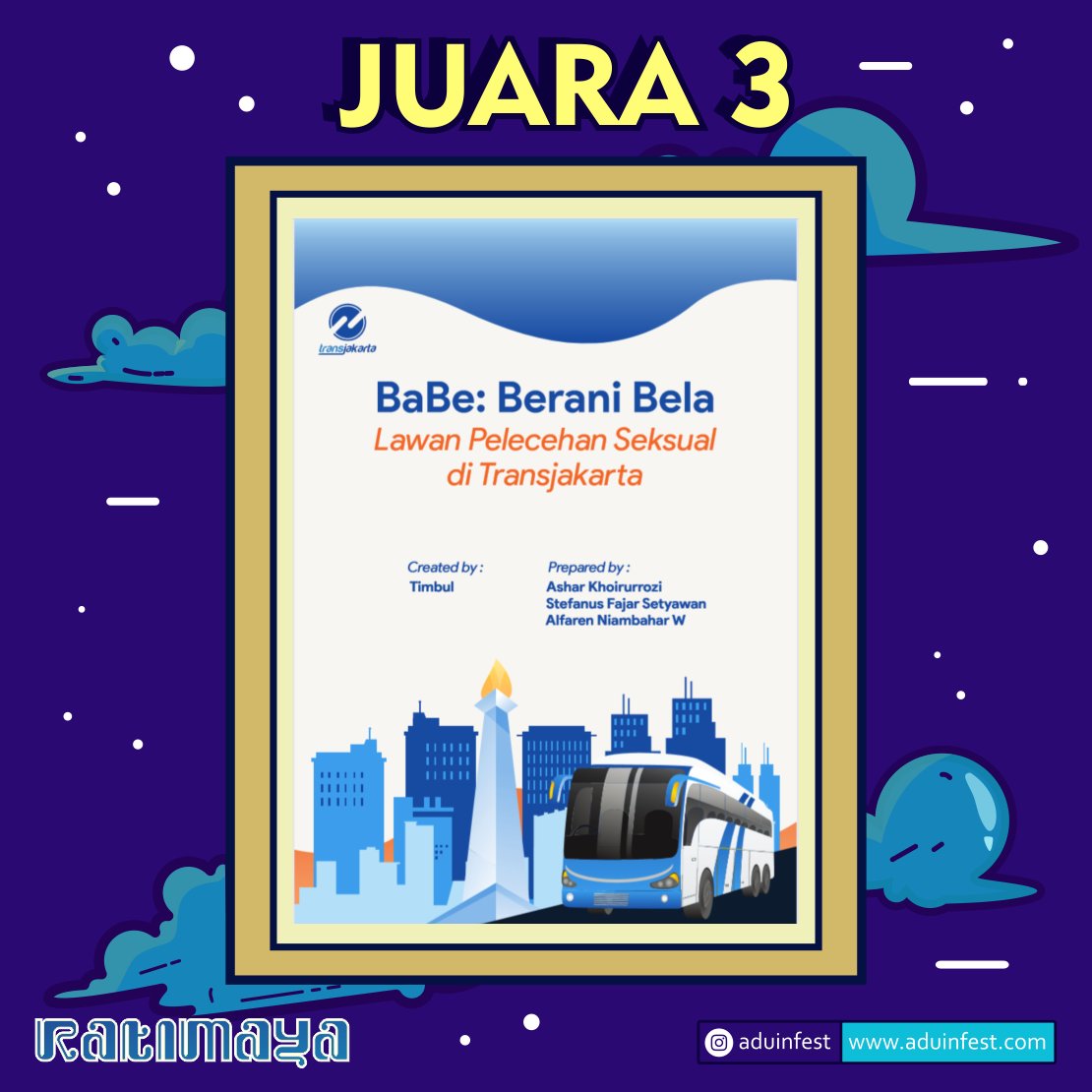 [The Winner PR Campaign]
Selamat untuk para pemenang mata lomba PR Campaign, bagi yang belum bisa juara jangan berkecil hati, coba lagi dilain kesempatan 👌