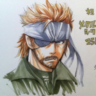 BigBoss (MetalGearSolid) dessiné par Hiro Mashima (RaveMaster ,FairyTail...)