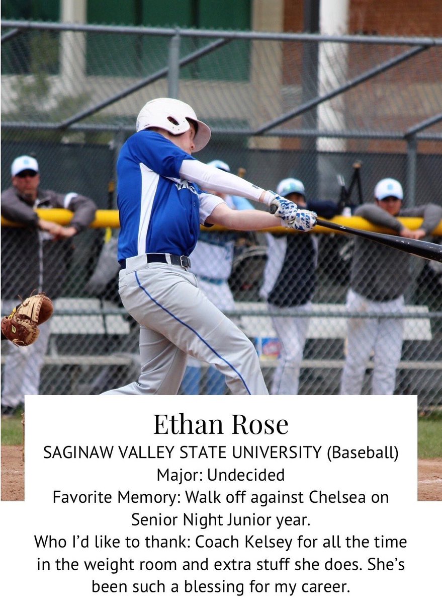 Splitter Nation Class of 2020 - Senior Athlete Recognition <a href="/ethanrose09/">Ethan Rose</a> #OneNation #SplitterStrong #ThankYouSeniors🎓⚾️💙