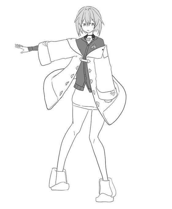 #このタグを見た人は推しの初描きと現在の絵を載せる
去年5月/今年3月
身長160センチになった推しすこだぞ 