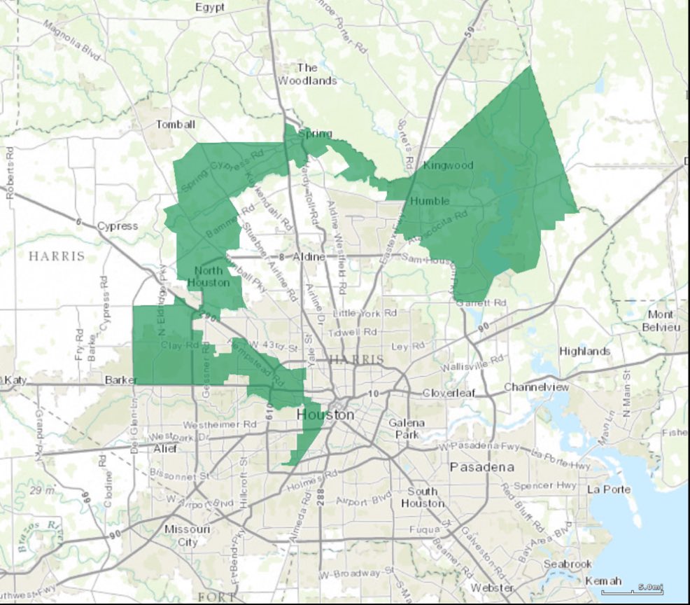 eugenegu's tweet photo. Just your friendly reminder that Dan Crenshaw’s Texas 2nd Congressional district looks like a hunched over Bart Simpson taking a shit. https://t.co/snziEoq4Bc