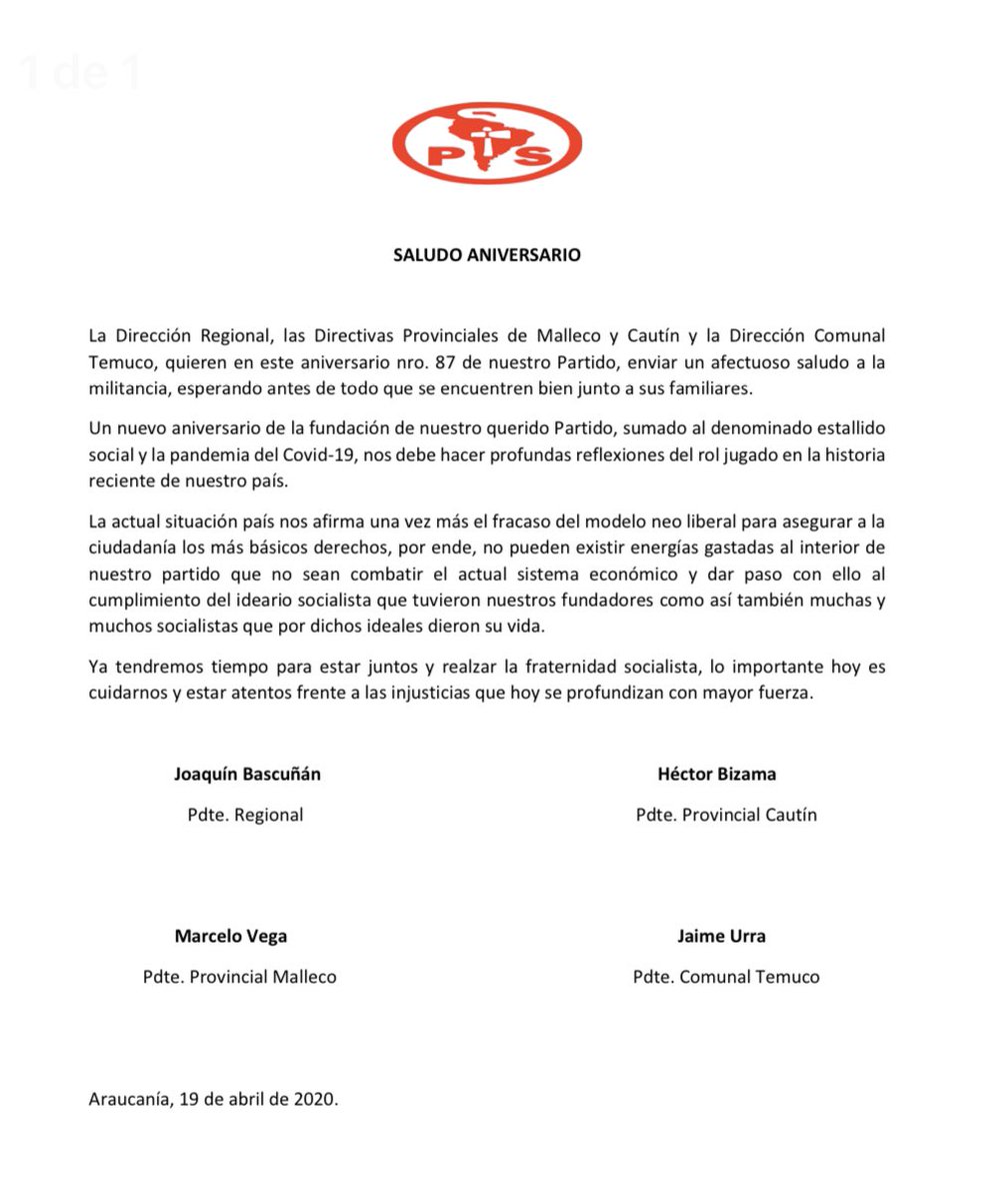 Buenos días!! En nuestro Aniversario 87 ✊🏻✊🏻 compartimos saludo de nuestra dirección regional.