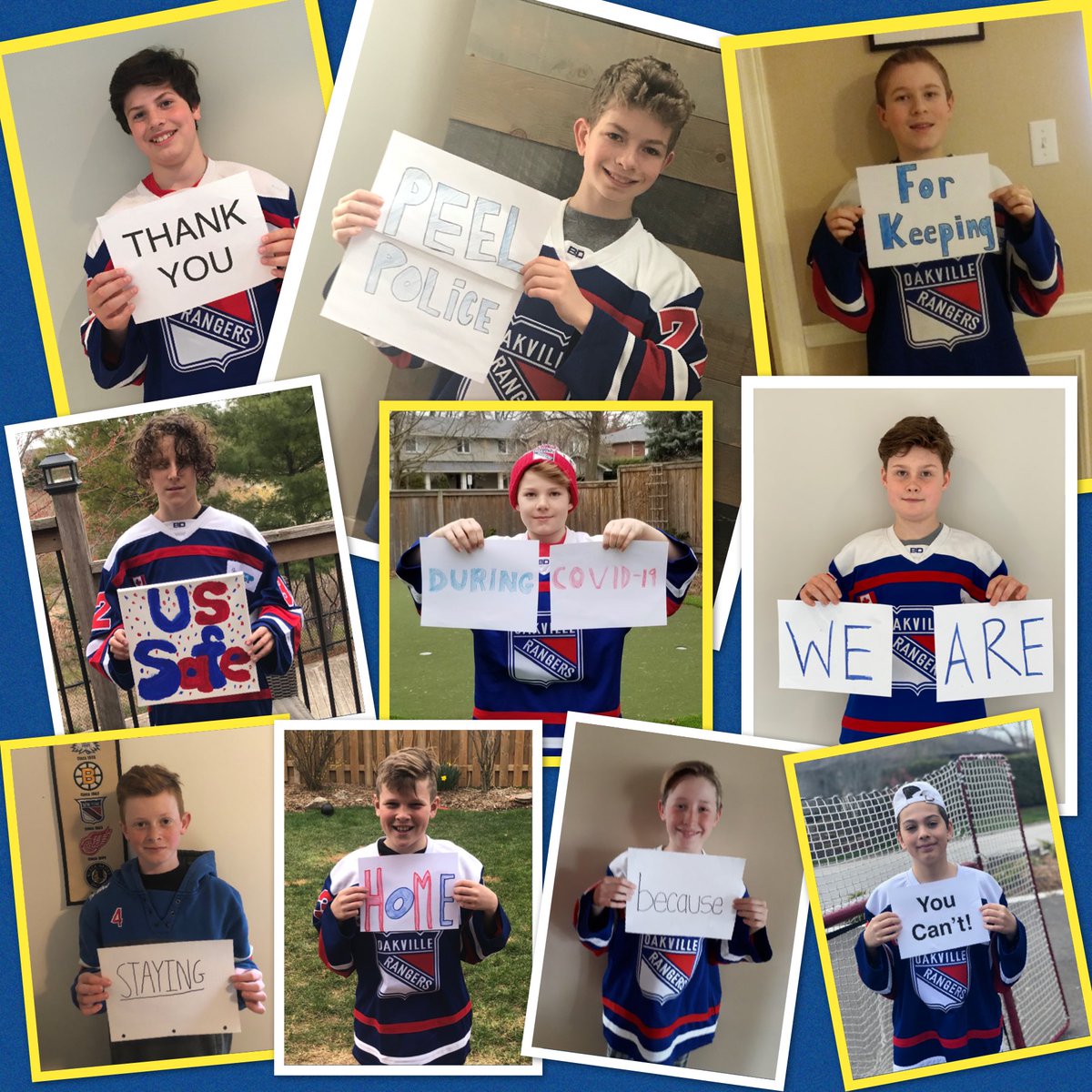 CarrieFletcher4's tweet photo. This group of young men extended their thanks to the frontline organizations parents on their team work at! You are just as awesome off the ice as you are on it! Way to go @oakvillerangers Minor Peewee AAA ! @SickKidsNews @THP_hospital @PeelPolice @TorontoPolice https://t.co/fgH0b9jytL